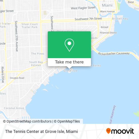 The Tennis Center at Grove Isle map