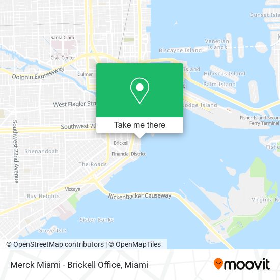 Merck Miami - Brickell Office map
