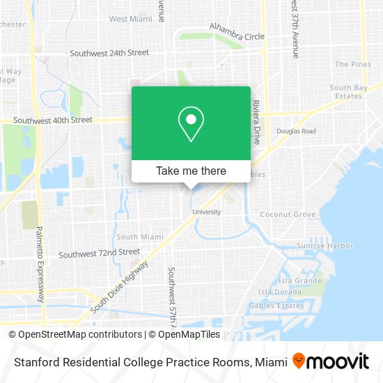 Stanford Residential College Practice Rooms map