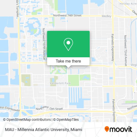 Mapa de MAU - Millennia Atlantic University