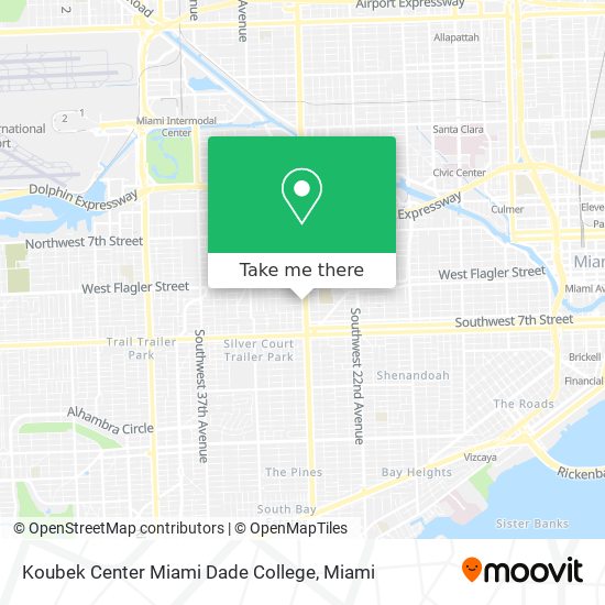Mapa de Koubek Center Miami Dade College