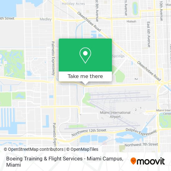 Mapa de Boeing Training & Flight Services - Miami Campus