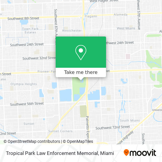 Tropical Park Law Enforcement Memorial map