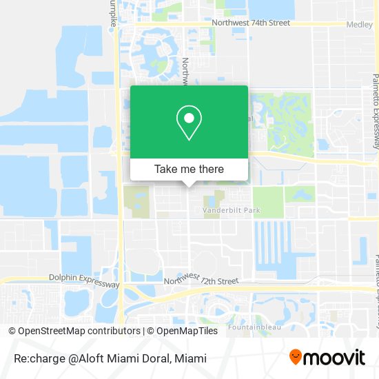 Re:charge @Aloft Miami Doral map