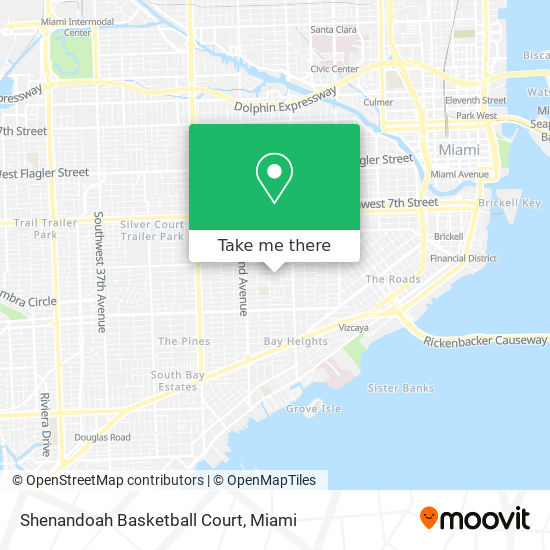 Mapa de Shenandoah Basketball Court