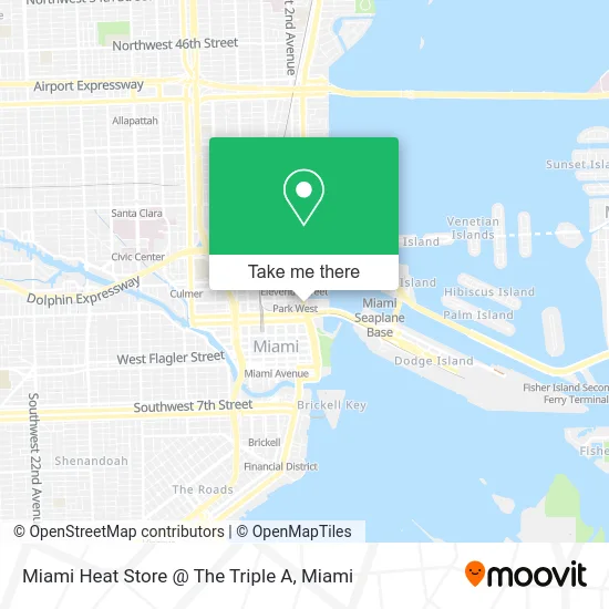 Miami Heat Store @ The Triple A map