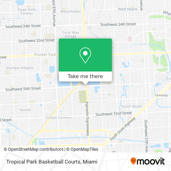 Tropical Park Basketball Courts map