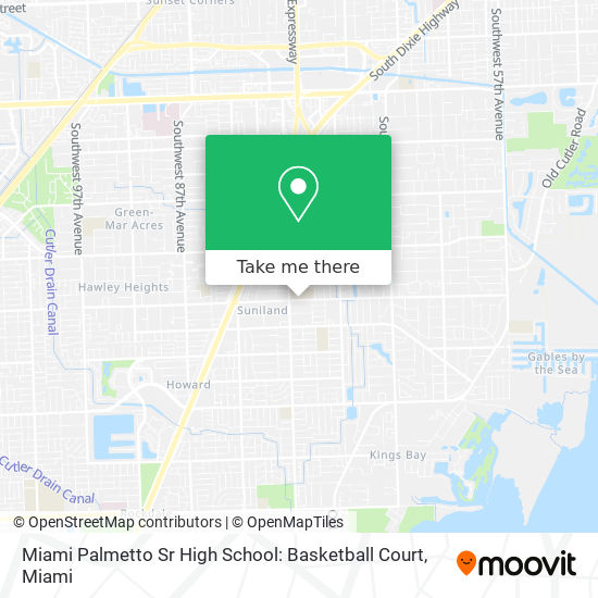 Miami Palmetto Sr High School: Basketball Court map