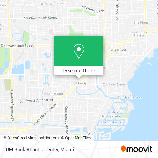 UM Bank Atlantic Center map