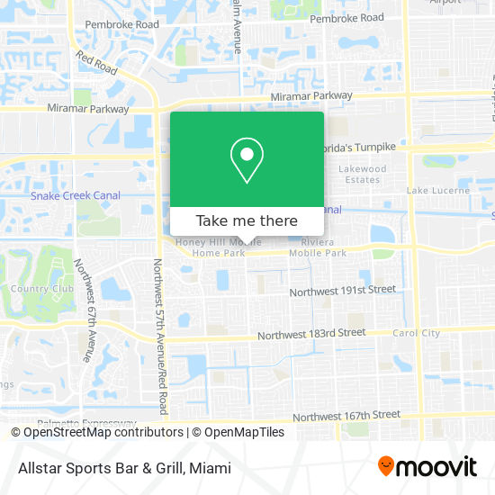 Mapa de Allstar Sports Bar & Grill