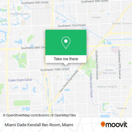 Miami Dade Kendall Rec Room map