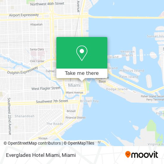 Everglades Hotel Miami map