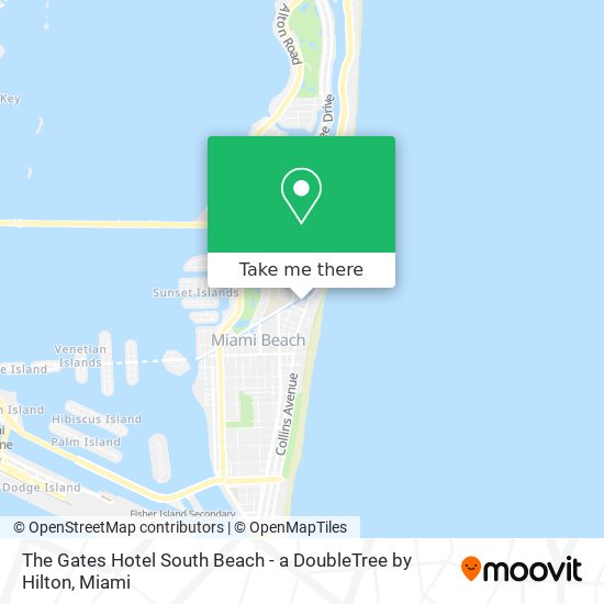 Mapa de The Gates Hotel South Beach - a DoubleTree by Hilton