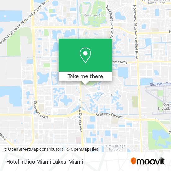 Hotel Indigo Miami Lakes map