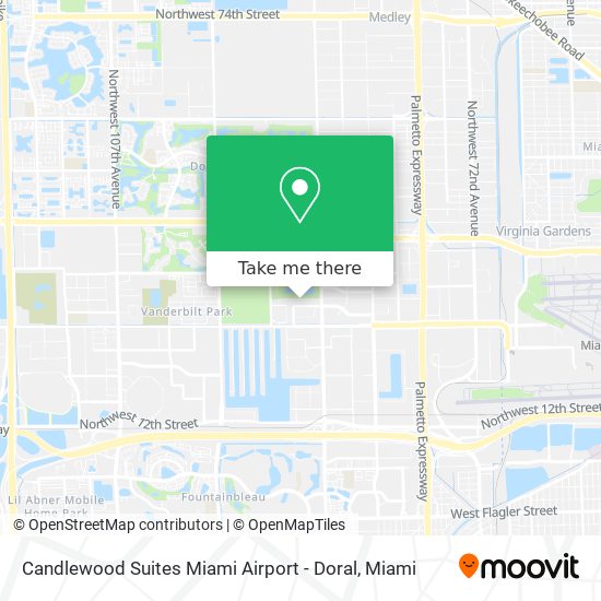 Candlewood Suites Miami Airport - Doral map