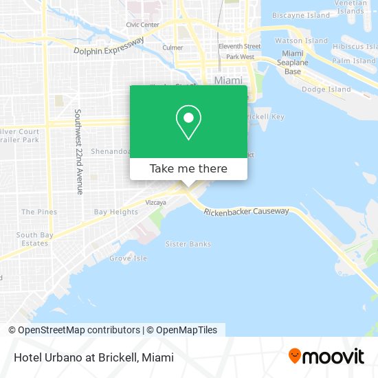 Mapa de Hotel Urbano at Brickell