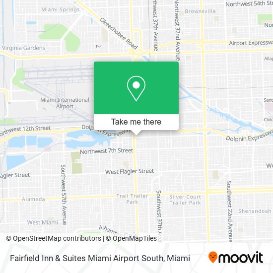 Fairfield Inn & Suites Miami Airport South map