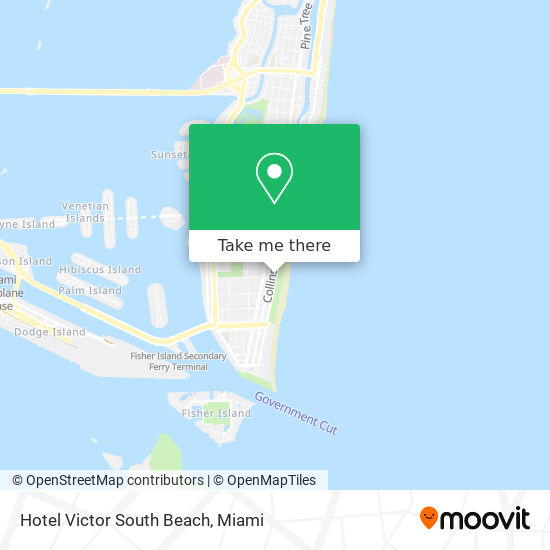 Mapa de Hotel Victor South Beach
