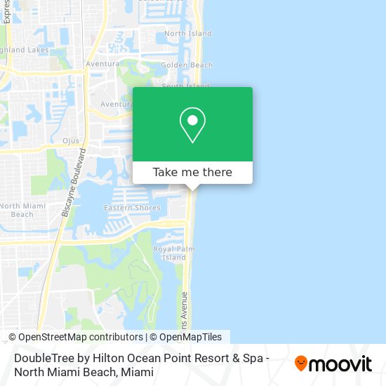 Mapa de DoubleTree by Hilton Ocean Point Resort & Spa - North Miami Beach