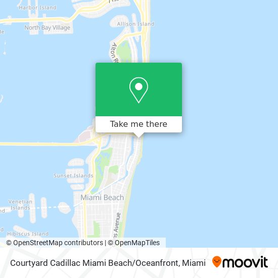 Mapa de Courtyard Cadillac Miami Beach / Oceanfront