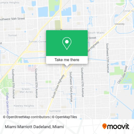 Mapa de Miami Marriott Dadeland