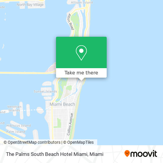 The Palms South Beach Hotel Miami map