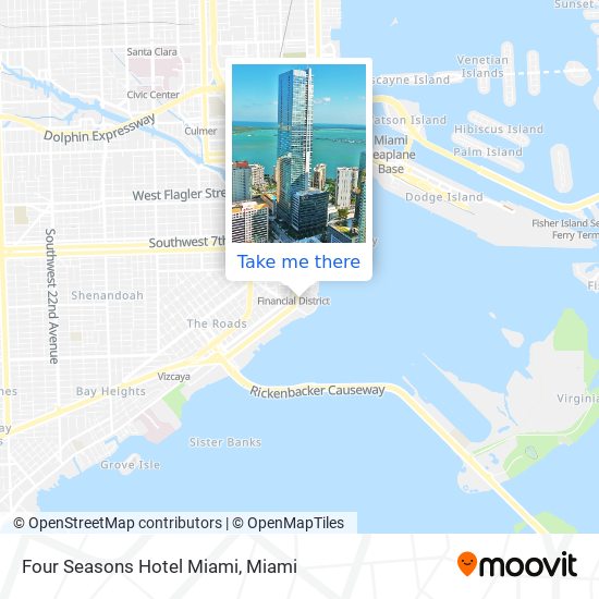 Four Seasons Hotel Miami map