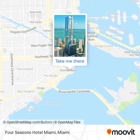 Four Seasons Hotel Miami map