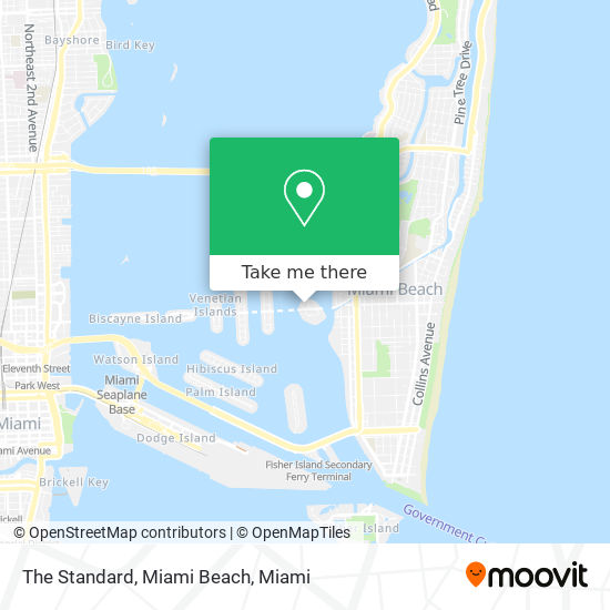 The Standard, Miami Beach map