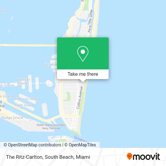 The Ritz-Carlton, South Beach map