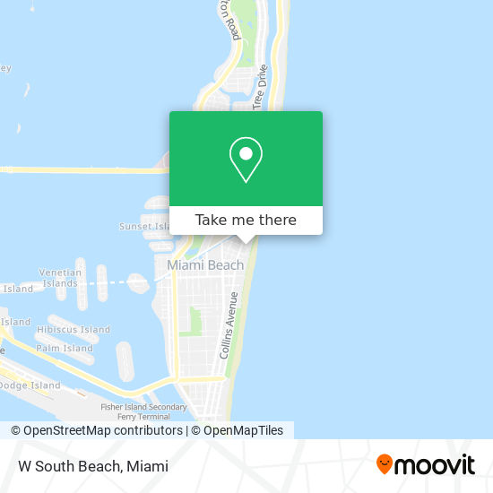 W South Beach map