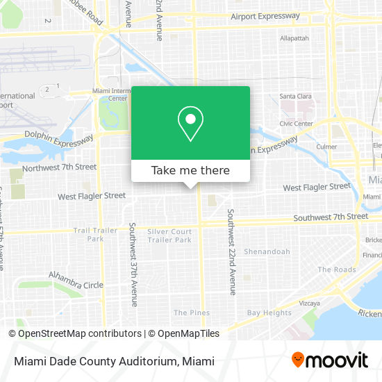 Miami Dade County Auditorium map