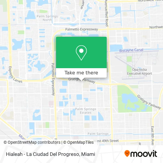 Hialeah - La Ciudad Del Progreso map