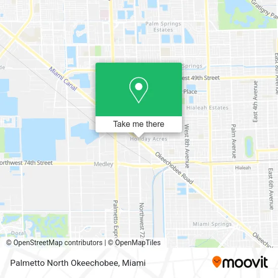 Palmetto North Okeechobee map