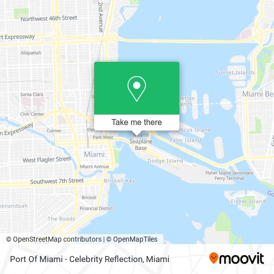 Port Of Miami - Celebrity Reflection map