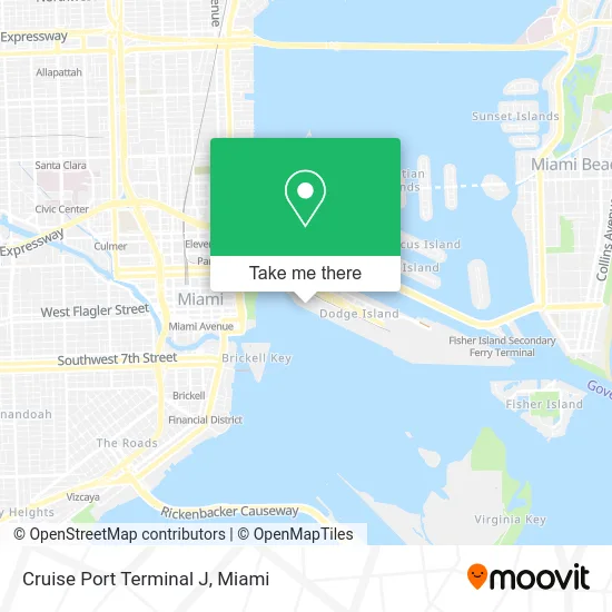 Cruise Port Terminal J map