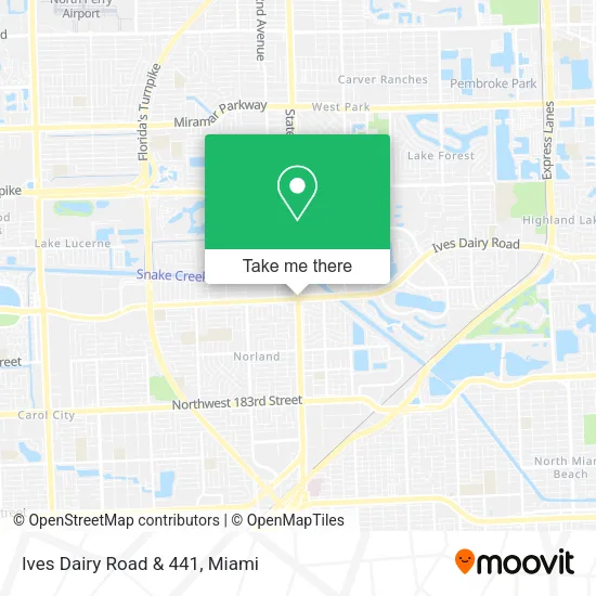 Ives Dairy Road & 441 map