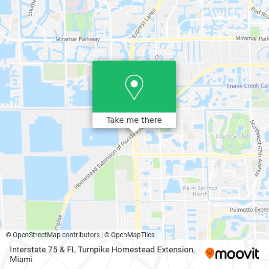 Mapa de Interstate 75 & FL Turnpike Homestead Extension