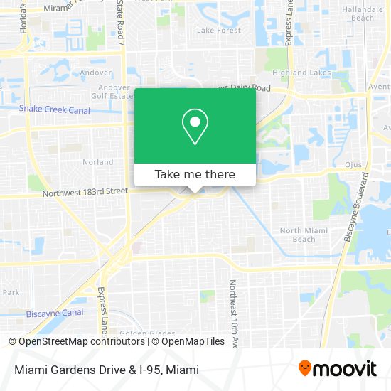 Miami Gardens Drive & I-95 map