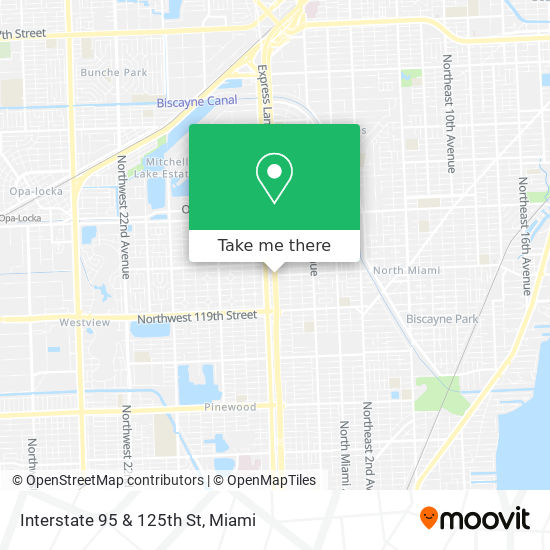 Interstate 95 & 125th St map