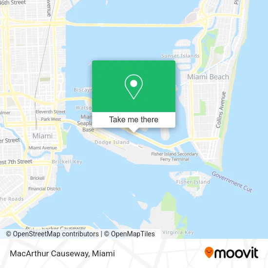 Mapa de MacArthur Causeway