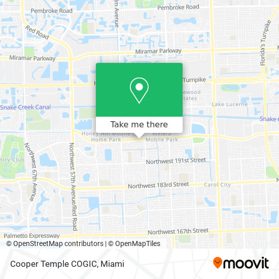 Cooper Temple COGIC map