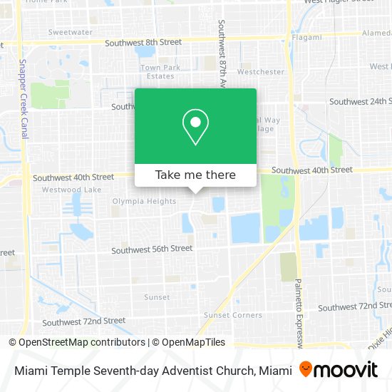 Miami Temple Seventh-day Adventist Church map