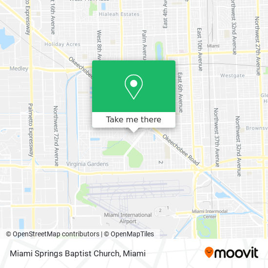 Miami Springs Baptist Church map