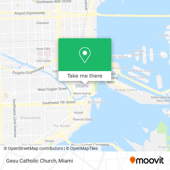 Gesu Catholic Church map