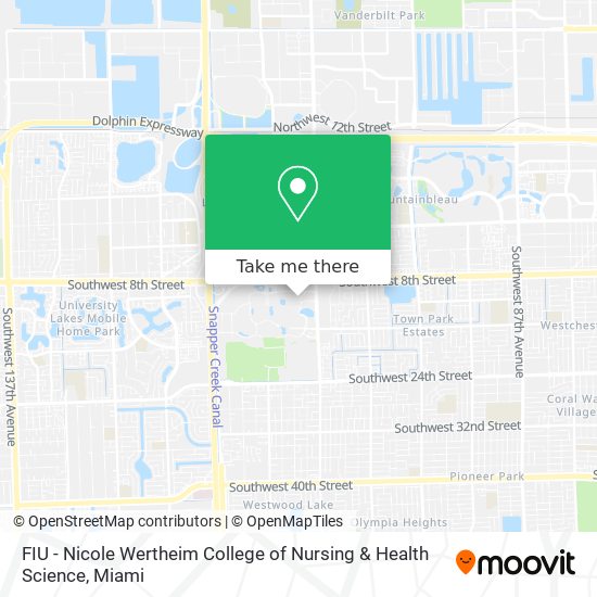 Mapa de FIU - Nicole Wertheim College of Nursing & Health Science