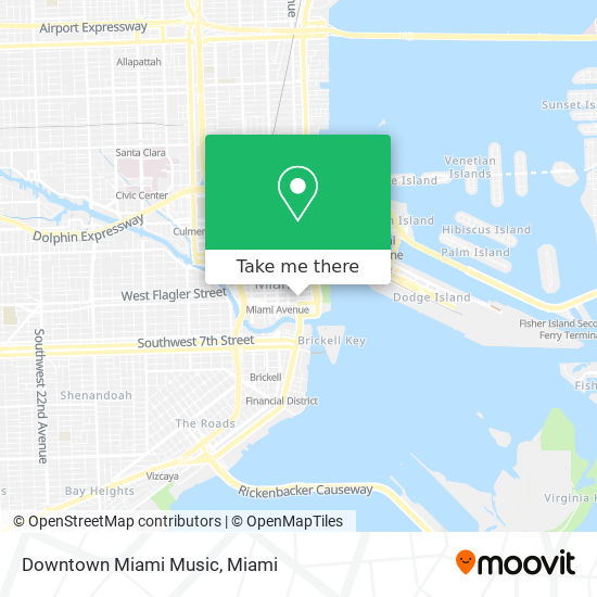 Mapa de Downtown Miami Music