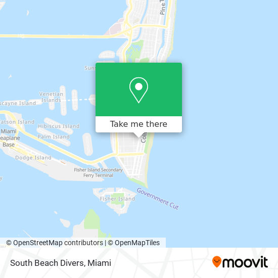 South Beach Divers map