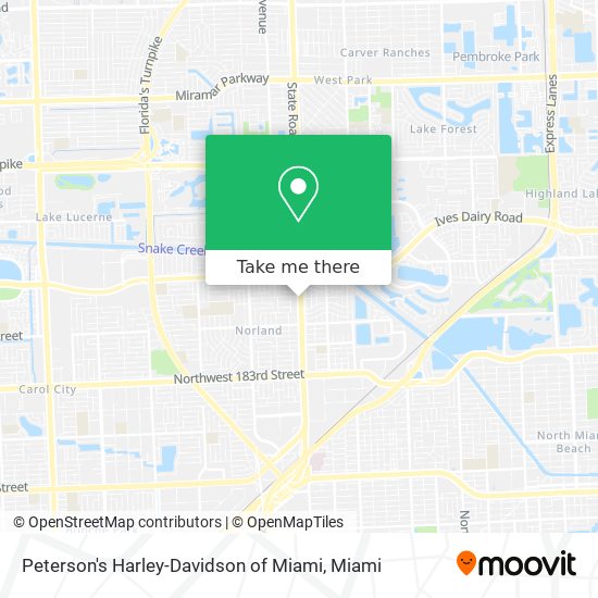 Mapa de Peterson's Harley-Davidson of Miami