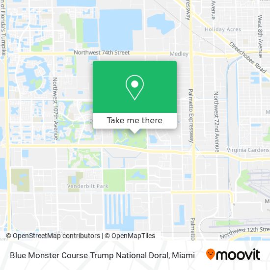 Mapa de Blue Monster Course Trump National Doral